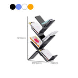 Modern Open Back Standard Bookshelf Acrylic Bookcase with Shelves for Study Room Clearhalo 'Bookcases' 'furn' 'furn_bookcases' 'Furniture' 'Office Furniture' 7139049