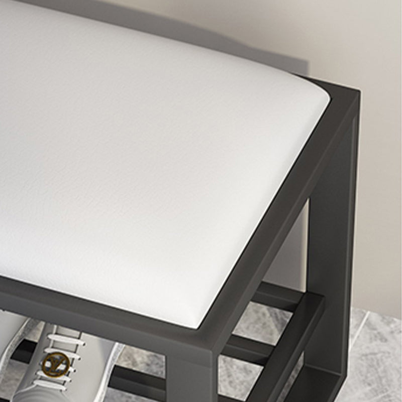 Modern Style Entryway Bench Cushioned Rectangle Metal Seating Bench Clearhalo 'Benches' 'Chairs & Seating' 'furn' 'furn_benches' 'Furniture' 'Living Room Furniture' 7139061