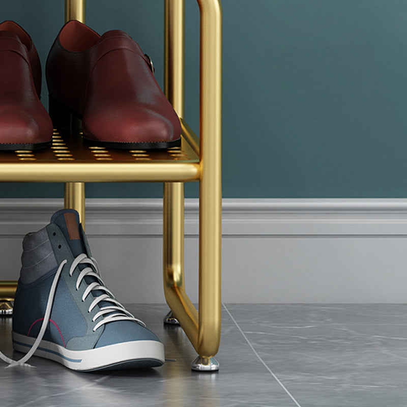 Modern Metal Entryway Bench Cushioned Rectangle Shoe Storage Seating Bench Clearhalo 'Benches' 'Chairs & Seating' 'furn' 'furn_benches' 'Furniture' 'Living Room Furniture' 7139099