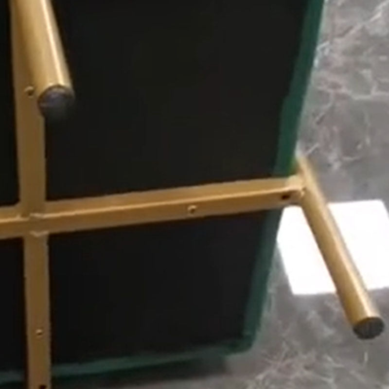 Glam Pouf Ottoman Velvet Upholstered Solid Color Square Ottoman with Metal Legs Clearhalo 'furn' 'furn_ottomans_poufs' 'Furniture' 'Living Room Furniture' 'Ottomans & Poufs' 'ottomans_poufs' 7139206