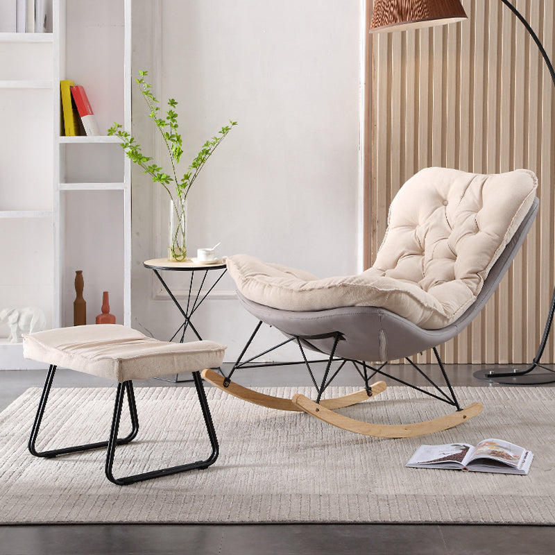 Noordse lichte luxe chaise schommelen stoel hotel vrijetijds gestoffeerde luie sofa stoel