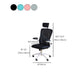 Modern Desk Chair Removable Arms Adjustable Seat Height Office Chair with Wheels