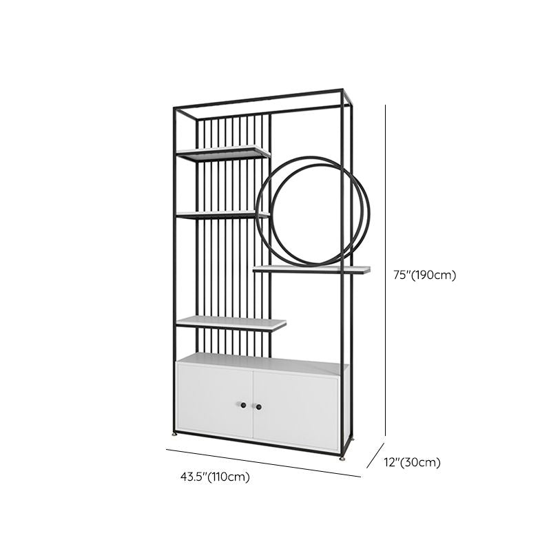 Glam Metal Shelf BOOKCAST Open Back Bookshelf voor studieruimte
