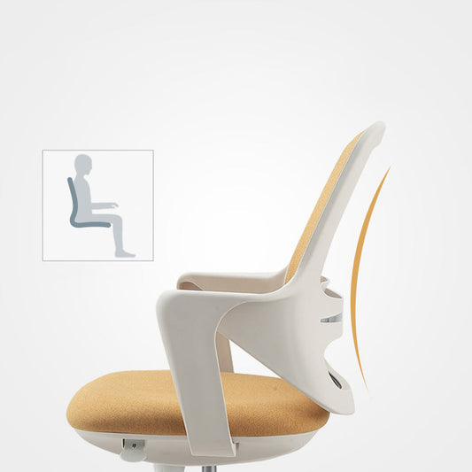 Sedia da scrivania a bracci fissi moderna altezza regolabile sedia mobile sedia girevole ergonomica con ruote