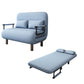 Contemporary Foldable Futon Sleeper Metal Futon and Mattress Light Blue Clearhalo 'furn' 'furn_futons' 'Furniture' 'Futons & Daybeds' 'Futons' 'Living Room Furniture' 7141175
