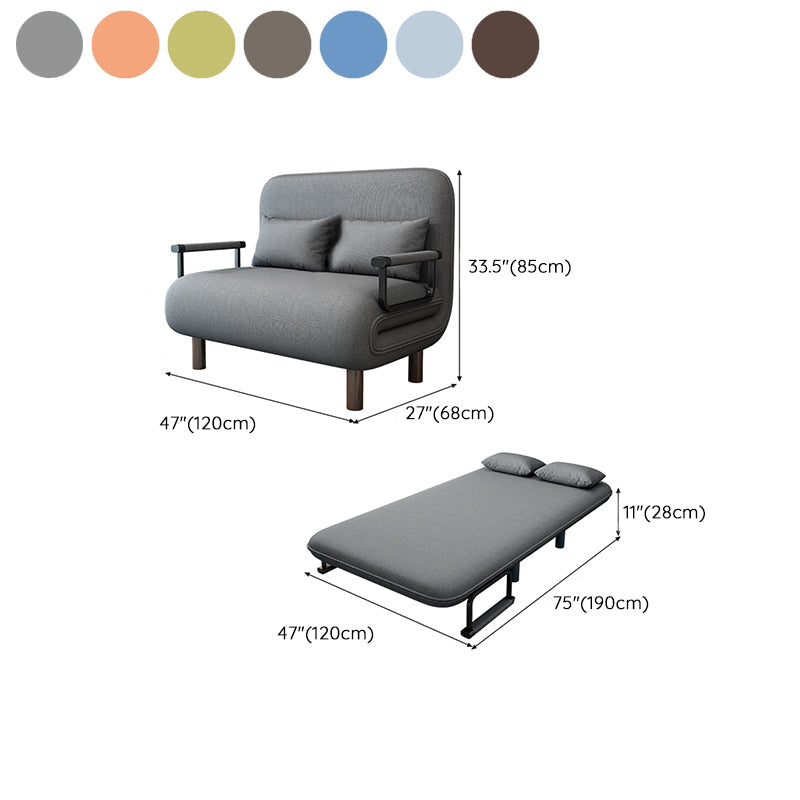 Contemporary Foldable Futon Sleeper Metal Futon and Mattress Clearhalo 'furn' 'furn_futons' 'Furniture' 'Futons & Daybeds' 'Futons' 'Living Room Furniture' 7141193