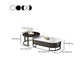 Glam Coffee Table Oval Nesting Nesting Coffee Table with Drawer Slate Cocktail Table Clearhalo 'Coffee & Accent Tables' 'Coffee Tables' 'coffee_tables' 'furn' 'furn_coffee_tables' 'Furniture' 'Living Room Furniture' 7141285