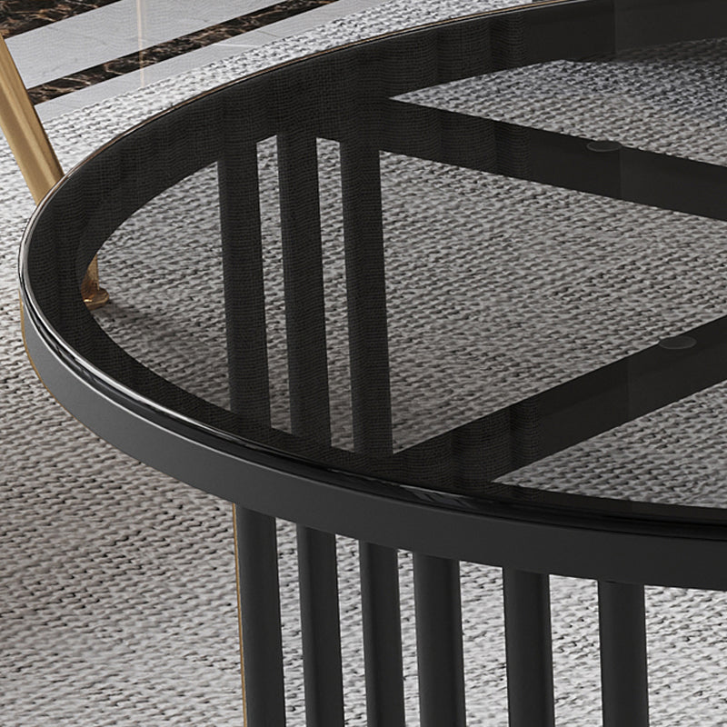 Mesa de centro con tapa de piedra y estructura de pizarra, juego de mesa de centro Glam con 2 cajones