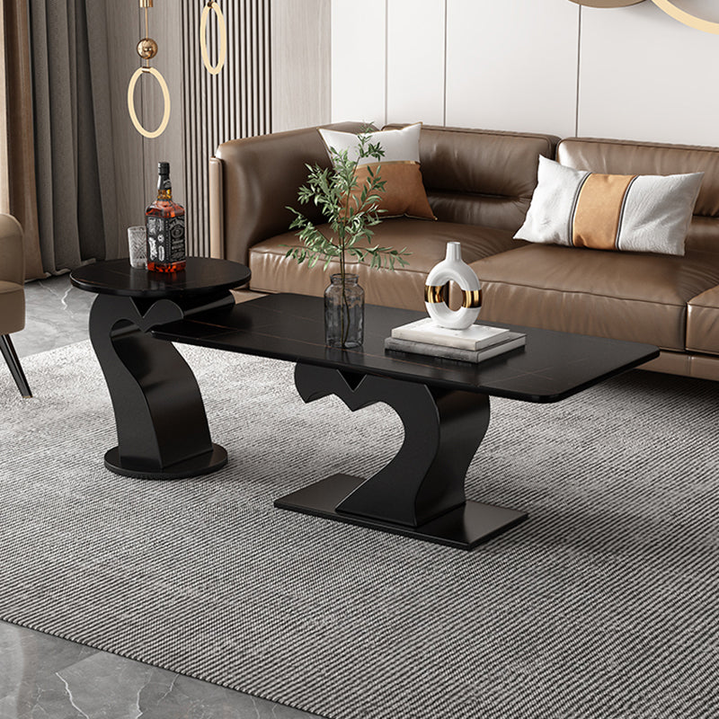 Tavolino astratto set tavolo da cocktail in pietra contemporanea