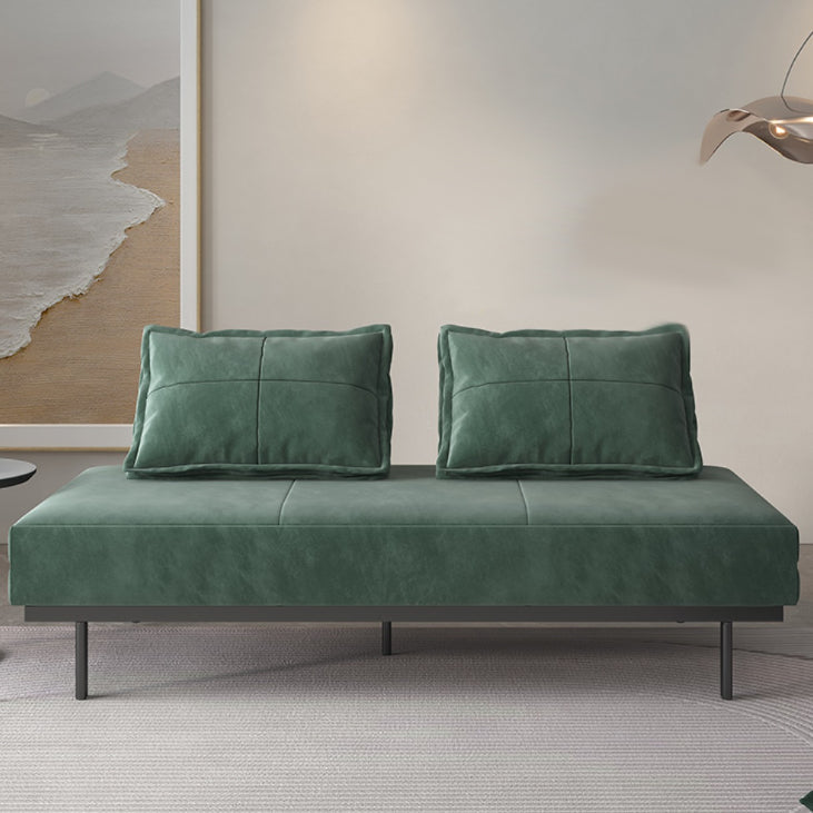 Divano futon scandinavo Futon Tessuto cuscino senza bracciole con un divano dormiente cromata