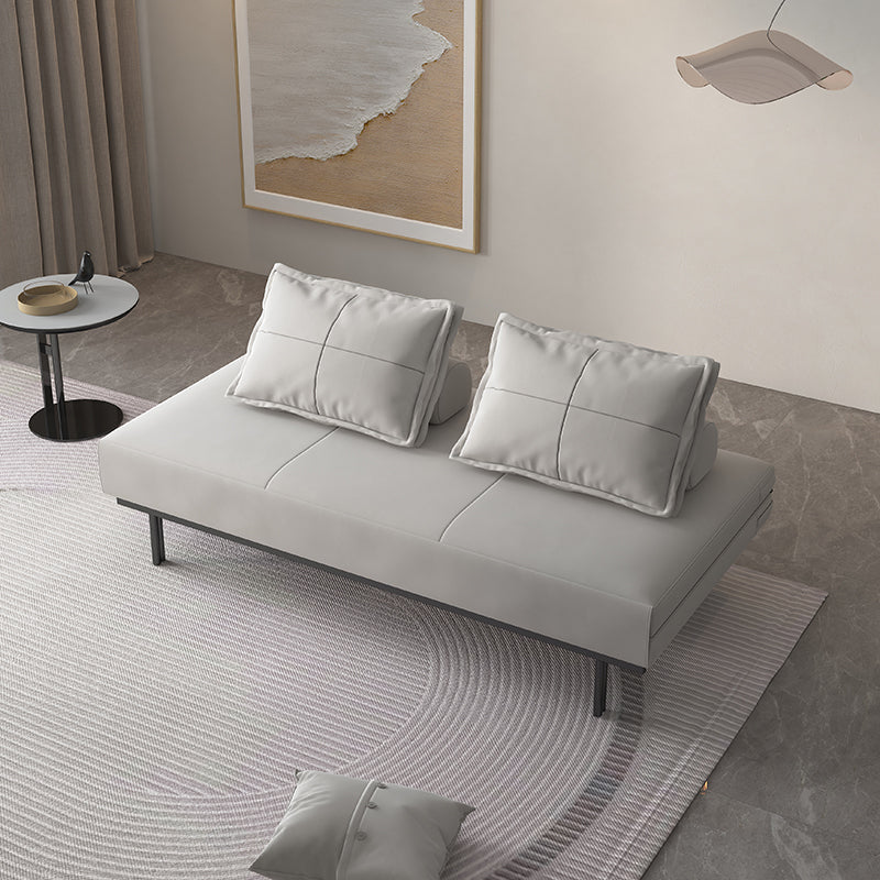Divano futon scandinavo Futon Tessuto cuscino senza bracciole con un divano dormiente cromata