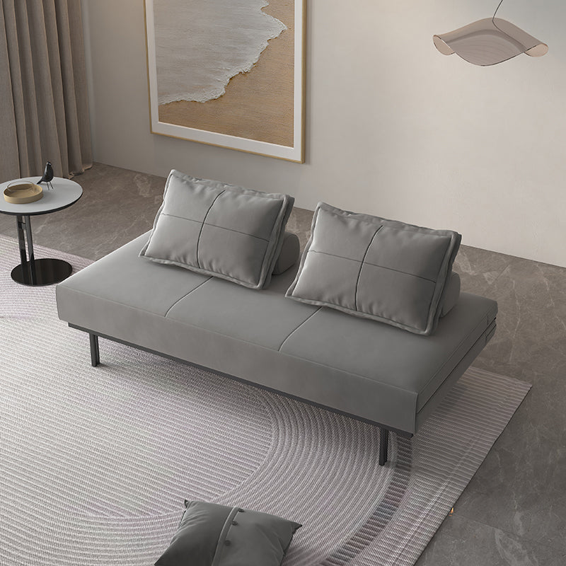 Divano futon scandinavo Futon Tessuto cuscino senza bracciole con un divano dormiente cromata