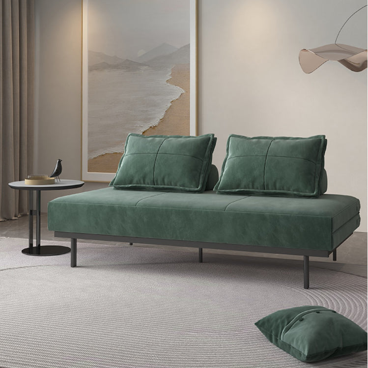 Divano futon scandinavo Futon Tessuto cuscino senza bracciole con un divano dormiente cromata
