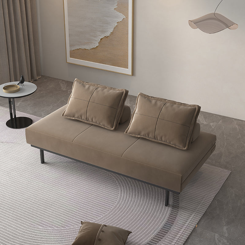Divano futon scandinavo Futon Tessuto cuscino senza bracciole con un divano dormiente cromata