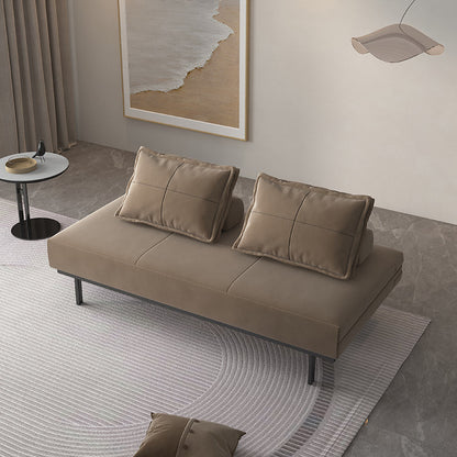 Divano futon scandinavo Futon Tessuto cuscino senza bracciole con un divano dormiente cromata