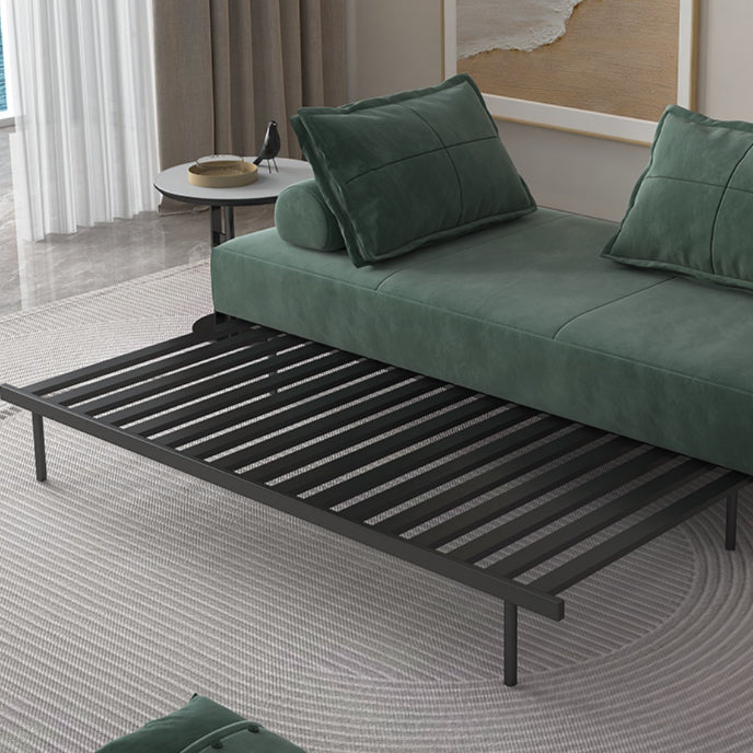 Divano futon scandinavo Futon Tessuto cuscino senza bracciole con un divano dormiente cromata