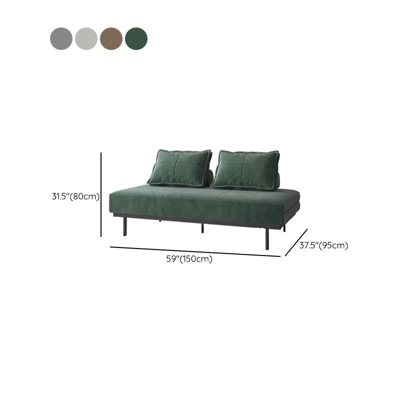 Divano futon scandinavo Futon Tessuto cuscino senza bracciole con un divano dormiente cromata