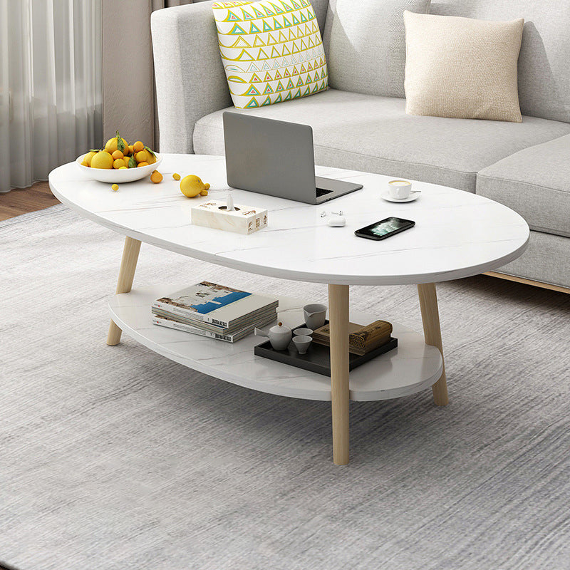 Wood Coffee Table Modern Single Coffee Table with with Storage Drawers Clearhalo 'Coffee & Accent Tables' 'Coffee Tables' 'coffee_tables' 'furn' 'furn_coffee_tables' 'Furniture' 'Living Room Furniture' 7141581