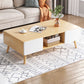 Wood Coffee Table Modern Single Coffee Table with with Storage Drawers 39"L x 20"W x 17"H Wood Rectangular Clearhalo 'Coffee & Accent Tables' 'Coffee Tables' 'coffee_tables' 'furn' 'furn_coffee_tables' 'Furniture' 'Living Room Furniture' 7141585