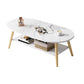 Wood Coffee Table Modern Single Coffee Table with with Storage Drawers Clearhalo 'Coffee & Accent Tables' 'Coffee Tables' 'coffee_tables' 'furn' 'furn_coffee_tables' 'Furniture' 'Living Room Furniture' 7141592