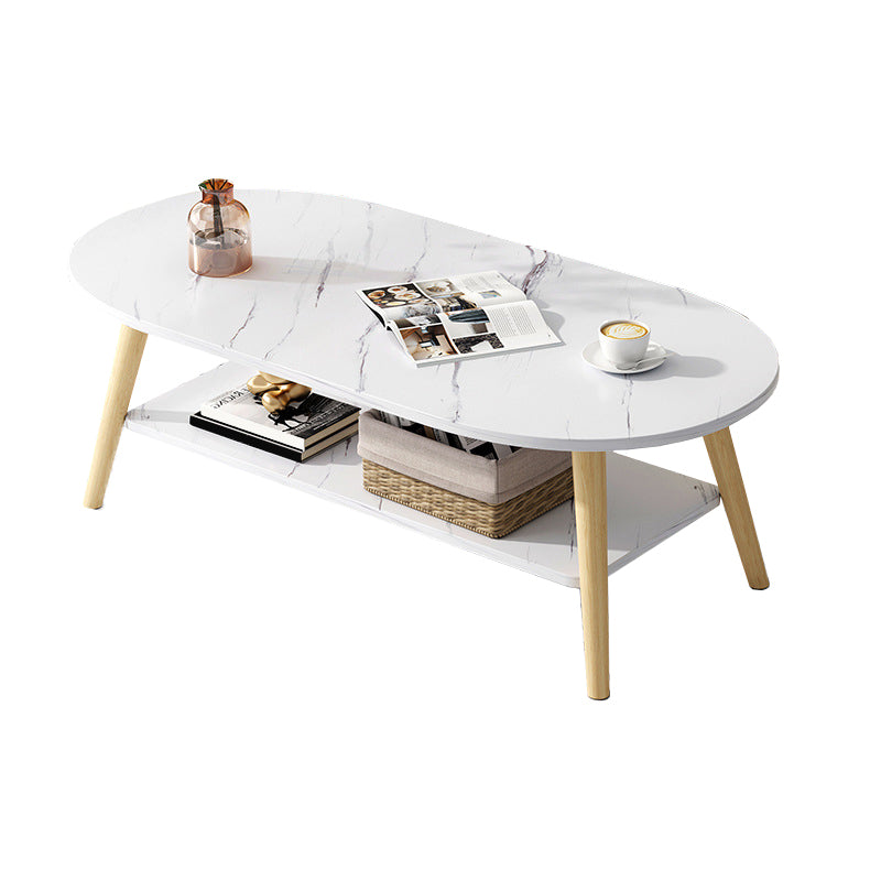 Wood Coffee Table Modern Single Coffee Table with with Storage Drawers Clearhalo 'Coffee & Accent Tables' 'Coffee Tables' 'coffee_tables' 'furn' 'furn_coffee_tables' 'Furniture' 'Living Room Furniture' 7141592