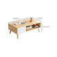 Wood Coffee Table Modern Single Coffee Table with with Storage Drawers Clearhalo 'Coffee & Accent Tables' 'Coffee Tables' 'coffee_tables' 'furn' 'furn_coffee_tables' 'Furniture' 'Living Room Furniture' 7141620
