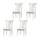 Wood Side Dining Chairs Modern Style Slat Back Armless Chair