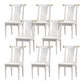 Wood Side Dining Chairs Modern Style Slat Back Armless Chair