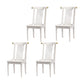 Wood Side Dining Chairs Modern Style Slat Back Armless Chair