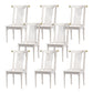 Wood Side Dining Chairs Modern Style Slat Back Armless Chair