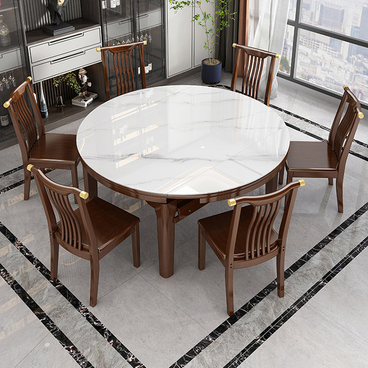 Wood Side Dining Chairs Modern Style Slat Back Armless Chair