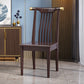 Wood Side Dining Chairs Modern Style Slat Back Armless Chair