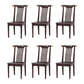 Wood Side Dining Chairs Modern Style Slat Back Armless Chair