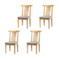 Wood Side Dining Chairs Modern Style Slat Back Armless Chair
