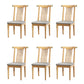 Wood Side Dining Chairs Modern Style Slat Back Armless Chair