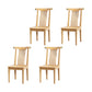 Wood Side Dining Chairs Modern Style Slat Back Armless Chair
