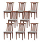 Wood Side Dining Chairs Modern Style Slat Back Armless Chair