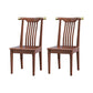 Wood Side Dining Chairs Modern Style Slat Back Armless Chair