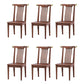 Wood Side Dining Chairs Modern Style Slat Back Armless Chair