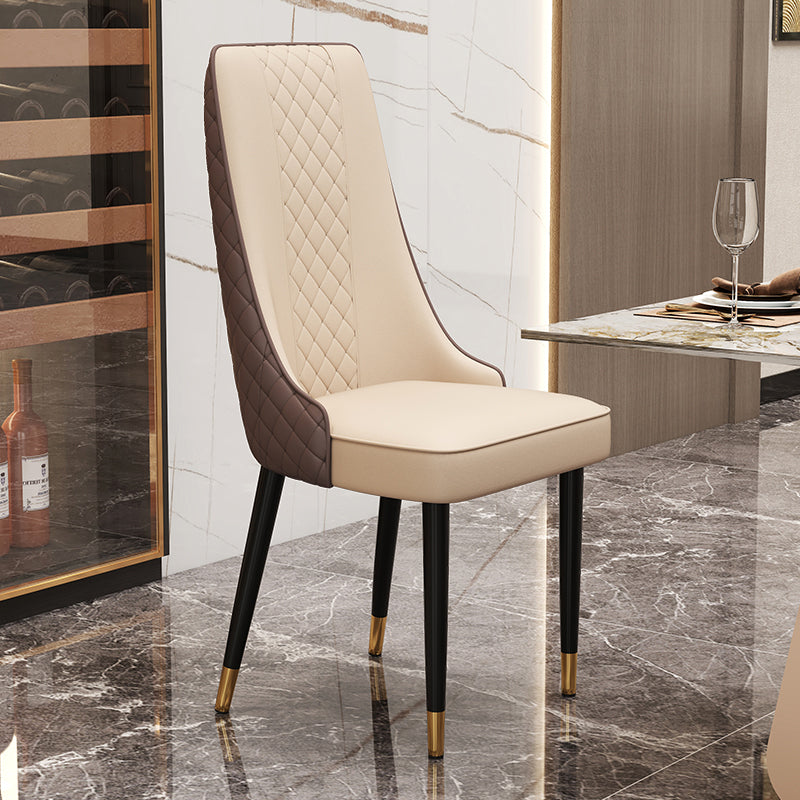 Silla lateral de comedor de tela silla sin brazo moderna para uso de la cocina