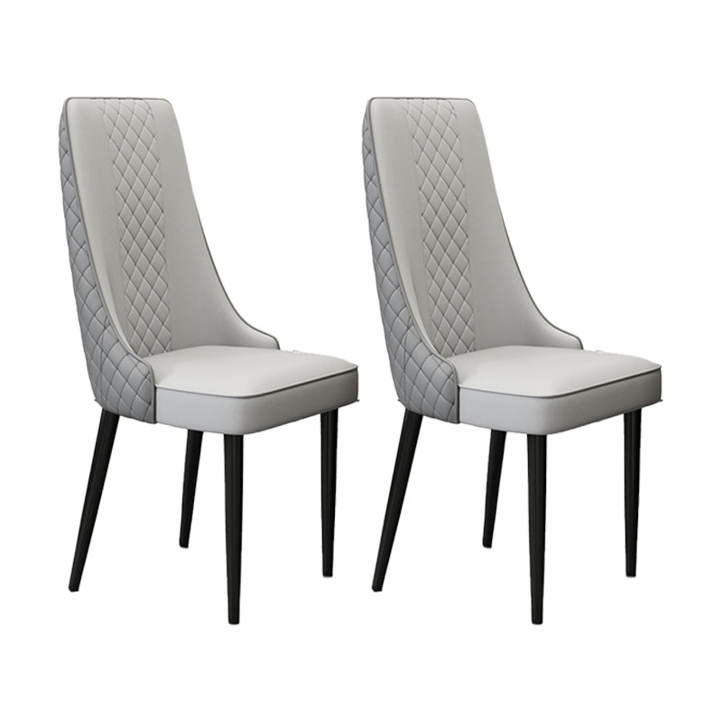 Silla lateral de comedor de tela silla sin brazo moderna para uso de la cocina