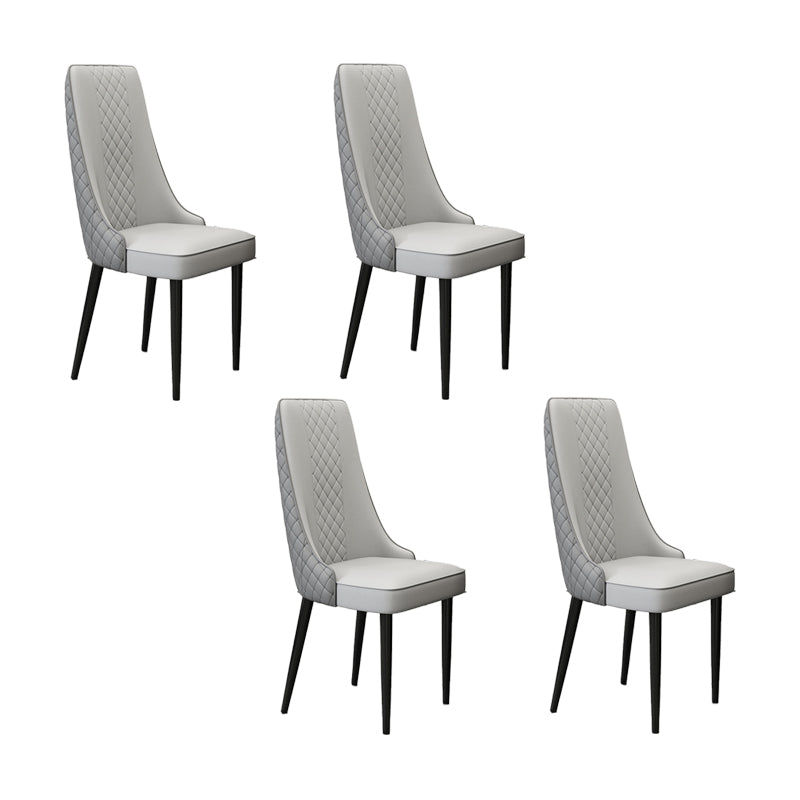 Silla lateral de comedor de tela silla sin brazo moderna para uso de la cocina