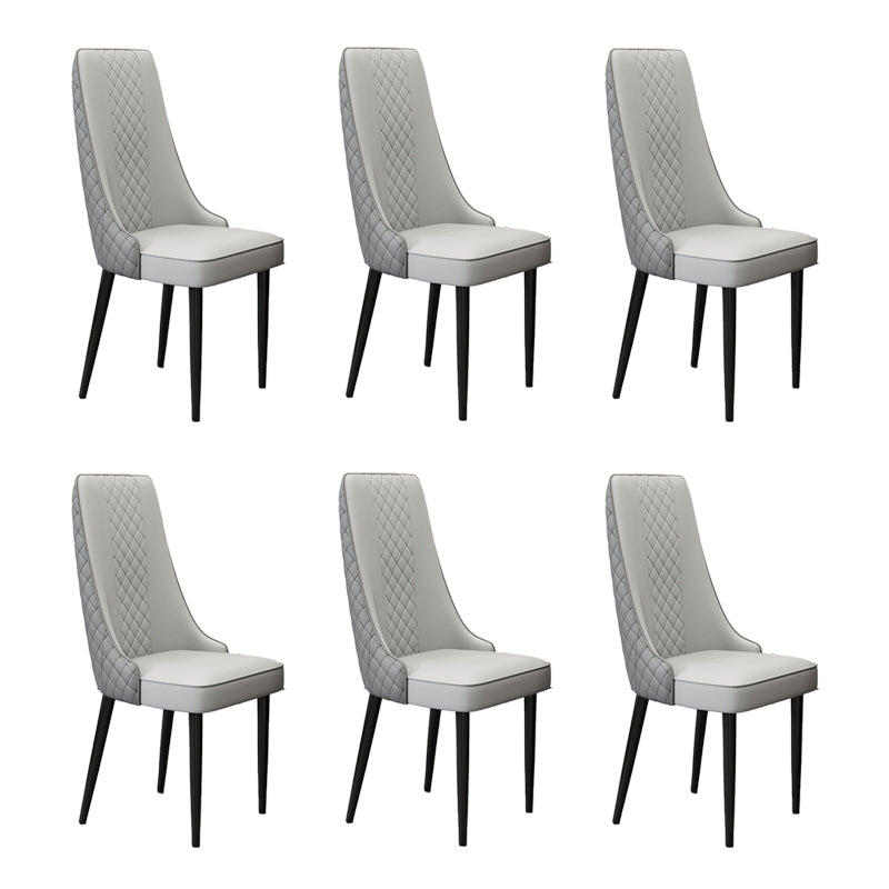 Silla lateral de comedor de tela silla sin brazo moderna para uso de la cocina