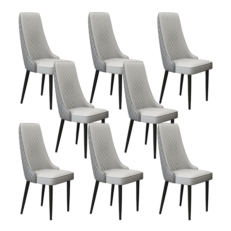 Silla lateral de comedor de tela silla sin brazo moderna para uso de la cocina