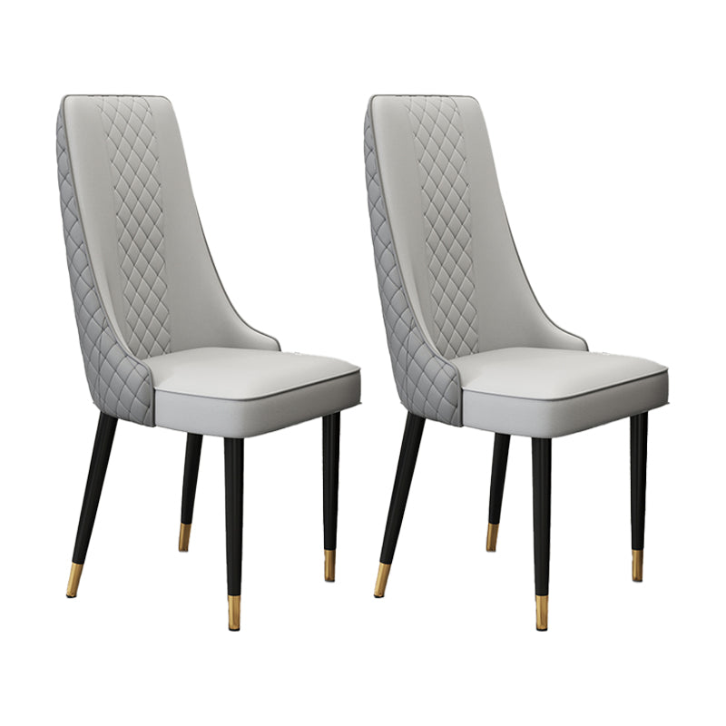 Silla lateral de comedor de tela silla sin brazo moderna para uso de la cocina