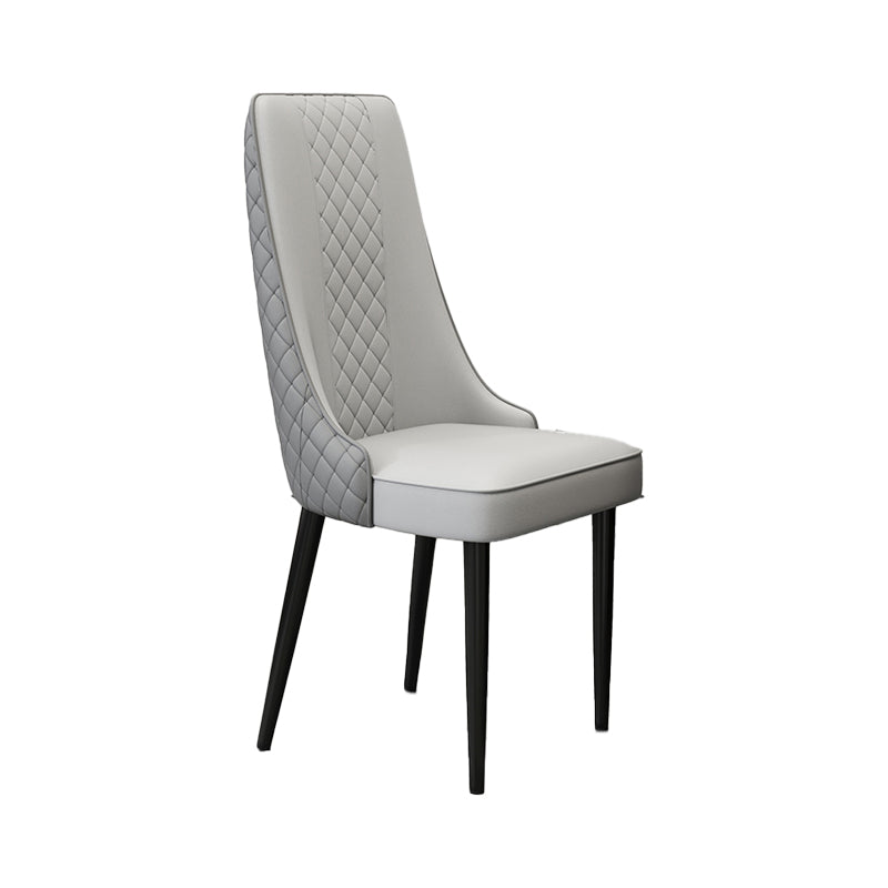 Silla lateral de comedor de tela silla sin brazo moderna para uso de la cocina