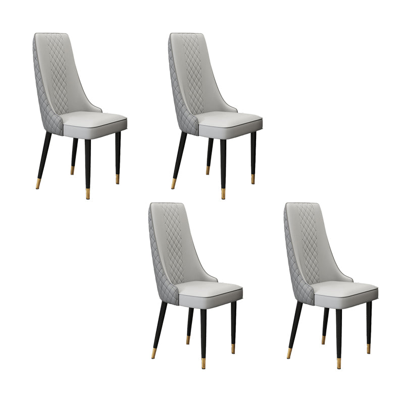 Silla lateral de comedor de tela silla sin brazo moderna para uso de la cocina