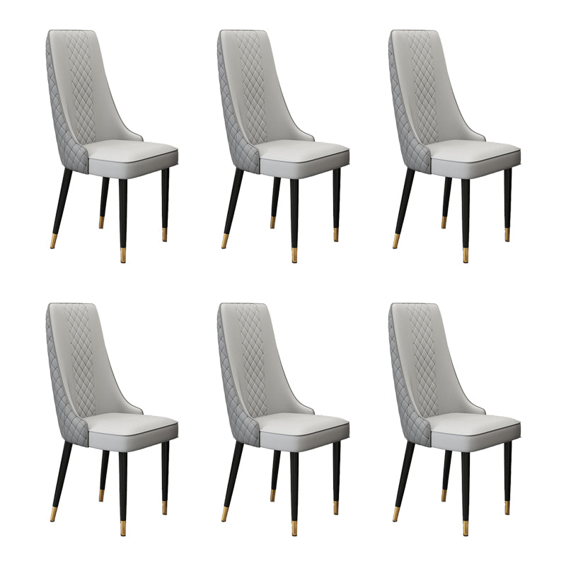 Silla lateral de comedor de tela silla sin brazo moderna para uso de la cocina