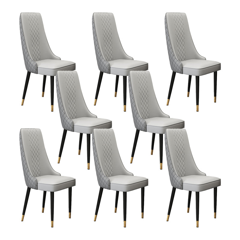 Silla lateral de comedor de tela silla sin brazo moderna para uso de la cocina