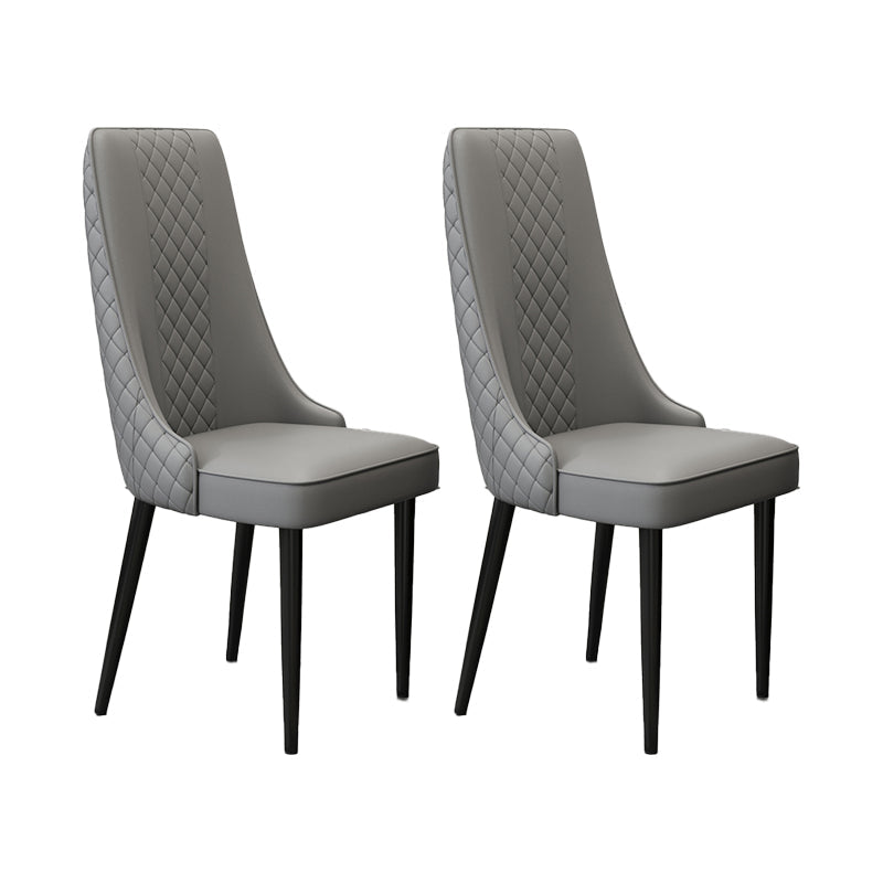 Silla lateral de comedor de tela silla sin brazo moderna para uso de la cocina